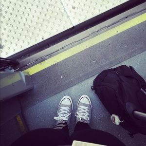 Silver Glittery Converse (only very lightly worn)